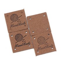 정사각형 레이블 에 대 손으로 만든 태그 PU 가죽 DIY 뜨개질 모자수제 바느질 액세서리 선물 장식20 개, 09 20Pcs
