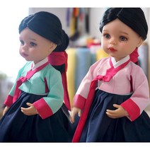 인형 한복 만들기 DIY 옷소매 삼회장저고리 긴댕기 베이비돌 파올라레이나 USD