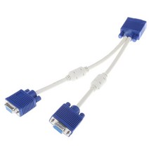텔레비젼 컴퓨터 영사기를 위한 2개의 VGA 여성 분배기 케이블 접합기에 1개의 VGA 남성, 설명, 블루, 설명