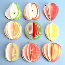 떡메모지 메모지 과일메모지 입체메모지 문구용품 사무용품 메모 포스트잇 과일, 상세페이지 참조