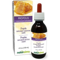 Naturalma 프로폴리스프로폴리스 수지 무알코올 팅크 4 fl oz 액체 추출물 방울 건강 보조 식품, [01] 무알콜, [01] 4액량 오즈