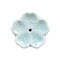 인센스 스틱 홀더 트레이 보관 거 섬세한 평면 바닥 휴대 꽃 향, 하늘색