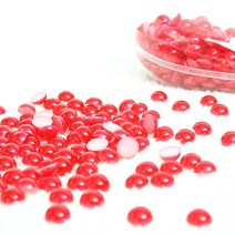 [바보사랑] ts18063 반진주비즈 (빨강) 약120개(30g), 상세 설명 참조