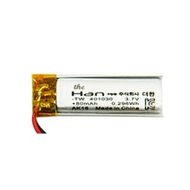 더한 리튬 폴리머 배터리 충전지 401030 80mAh, 1개, 1개