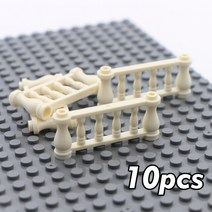 산업용 사다리 도시 친구 집 MOC 부품 울타리 계단 사다리 게이트 빌딩 블록 도어 창 인물 성 정원 벽돌 장, 30 10 white traditional