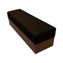 대성쇼파 투톤형 벤치 스툴 대기의자 2인용(1000mm)-2가지 컬러, 진한초코+W931