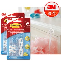 3M 코맨드 투명 데코레이션 클립 20개입 x2개, 단품, 단품