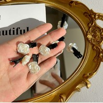 동백머리 핀 프랑스식 고급감 작은 향기 편발 테두리 뒤통수