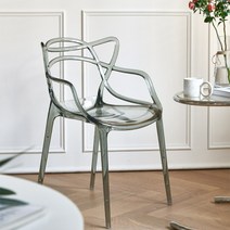 카르텔마스터체어 미드센츄리의자 정원 투명 플라스틱 카페 파이프 카페 스터디 넓은, 01.클리어