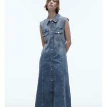 자라 ZARA 여자데님원피스 민소매 청원피스 롱 16H0315