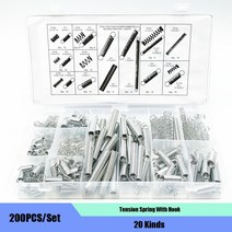 용수철스프링 후크 텐션 스프링 다양한 예비 부품 200PCS/세트 20 종류326676