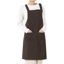 킹리치 예쁜 어린이집 주방 작업용 H형 앞치마 주방예쁜 앞치마 면앞치마 바리스타앞치마 원피스형앞치마 식당앞치마, 01 앞치마 무지 브라운