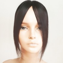 3중 불파트 수제 인모 탑피스 가름마 보정 정수리 보정 가발 인모가발, 1번스타일 자연검정, 1개