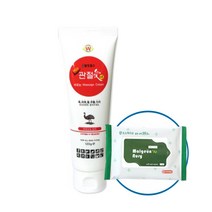 웰빙헬스 관절애 바르는 마사지크림 튜브 핫크림 일반크림 에뮤오일함유 운동전후 근육 보습 영양, 120g, 1개+맑은누리손소독티슈