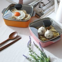 리빙하임 논스틱 코팅으로 편리한 파스텔 사각 전골냄비 / 배송상품 : 대 오렌지 (냄비/직화냄비/스텐냄비/알루미늄냄비/사각냄비/양수냄비/솥 추천)