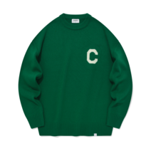 COVERNAT 미들 C 로고 크루넥 니트 그린 MIDDLE LOGO CREWNECK KNIT 147939