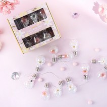 헬로 데이지 가랜드 캠핑 감성 LED 무드등, 화이트 피치 mix 데이지 가랜드 조명 250cm