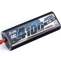 (타미야 잭) LRP 4100 - 7.4V - 50C LiPo Car Stickpack Hardcase - Tamiya Plug (라운드 타입 리포)