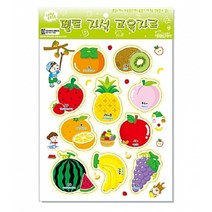 청양토이 과일 교육교재 펠트자석 모형류 어린이집 유치원 초등학교 펠트교재 안전 펠트모형 자석펠트, 10개