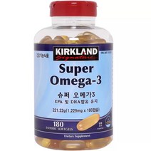 커클랜드 오메가3 180정 혈액순환 영양제 코스트코 1229mg x 1병, 4개