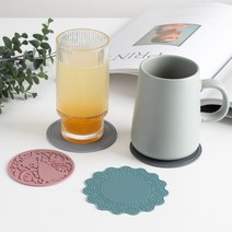 티코스터 실리콘 컵받침 컵 받침대 찻잔 받침 4P세트, 레이스(4P세트)