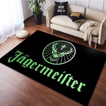 거실을위한 Jagermeister 로고 카펫 홈 장식 커피 테이블 큰 지역 러그 라운지 바닥 매트 비 슬립 러그 침실, 120x160cm 47x63inch, 01