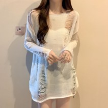 르엠마 그물 간절기가디건 여자가디건 빅사이즈 루즈핏 긴팔 여자니트 여성니트 여자가디건 비치웨어 봄가디건 롱가디건 여름 가디건 79411(5)