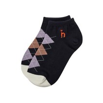 20SS 헤지스레이디스 HSSS0B004N2 체크배색 면혼방 발목양말