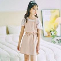 국산 여름신상 여아원피스 멜빵원피스 초등학생 주니어 반팔원피스 bt 멜빵원피스