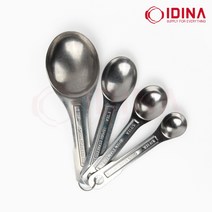 국산 고리형 스텐 계량 스푼 4p 세트 제빵 요리