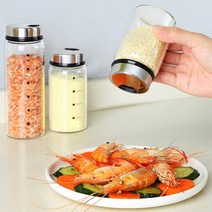 내열유리 식당 음식점 눈금 양념통 소금 설탕 후추병, 1개, 상세페이지 참조