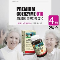 콜레스테롤 LDL HDL 높은 혈압 혈관 피로 감소 낮추는 코엔자임 코앰자임 큐10 Q10 중장년층 활력 충전 영양제, 2BOX)(4개월분)