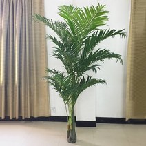 아레카 야자 인조목 야자수 열대 인조나무 겐자 팜트리 210cm 실내 조경 장식 조화 식물 나무, 1개