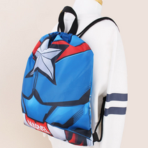 실내화주머니 초등보조가방 캡틴아메리카 양면 보조가방