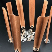 10pcs 큰 불꽃 모양 자연 나무 촛불 왁 스 윅 DIY 재료 간장 아로마 테라피 무연 칩 홀더, 20x30mm