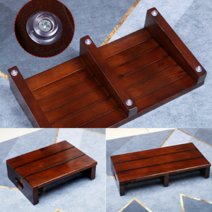 베이시크 키높이 원목 발받침대 발판 책상 사무실 싱크대, 80cm, 브라운, 11cm