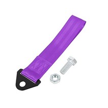 X AUTOHAUX 견인 벨트 발가락 끈 후크 로프 범퍼 트레일러 11.4 x 1.8인치(29 4.7cm) 자동차용 알루미늄 합금 나일론 보라색 1팩