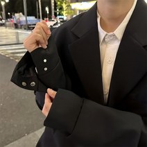 국조뉴차이나캐주얼정장남성가을루즈핏금속버튼자켓W1310-P72