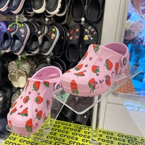 크록스 크록스 바야밴드 클로그 딸기 샌들 207657-6GD