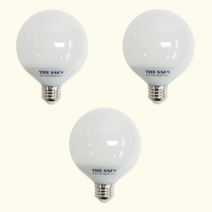 LED 볼램프 G95 전구 12W 전구색 주광색 롱 숏 6500K 3000K 3개, 전구색(노란색)