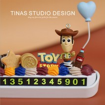 토이스토리 원터치 자동차 주차번호판 알림판 버즈 우디 랏소 에일리언, 1개