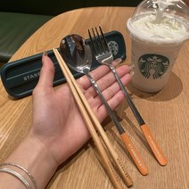 스벅 수저세트 3종 캠핑용 커트러리세트, 3종세트