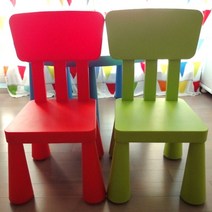 이케아 MAMMUT 맘무트 등받이의자/유아의자/아기체어/아동의자/어린이의자/실내외겸용, 핑크_603.823.22