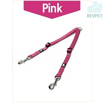 핑크) 애견 동네 나들이 쌍 트윈리드줄 강아지산책목줄 강아지목줄 개리드줄 더블강아지줄 강아지쌍고리줄, M