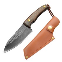 수제 단조 스테인레스 스틸 주방 요리사 보닝 나이프 낚시 칼 고기 식칼 정육점 식칼 사냥 칼, 01 Knife A with sheath