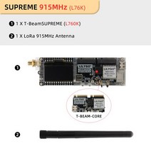 안동 LILYGO® SoftRF TBeamSUPREME ESP32S3 LoRa 개발 보드 SX1262 868/915MHz GPS Ublox L76K WiFi 블루, 06 SUPREME L76K 915MHz