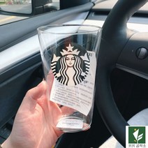 대만 스타벅스 컵 투명 로고 글라스 콜드컵 유리잔 591ml, 591ml 타이완 싱글