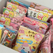 [유하랜박]3배 다꾸 올윰자 랜덤박스 도무송 인스 스티커 떡메모지 랩핑지 포장용품 세트, 1개