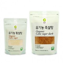 흑설탕 유기농 유기농 황설탕 [미르]청정원 사탕수수, 청정원 유기농 흑설탕1kg