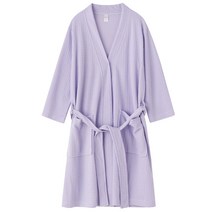 33C 남녀공용 얇은 샤워가운 베스로브, 06 라이트퍼플 M